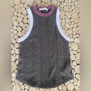 We the Free racer back tank with color block trim